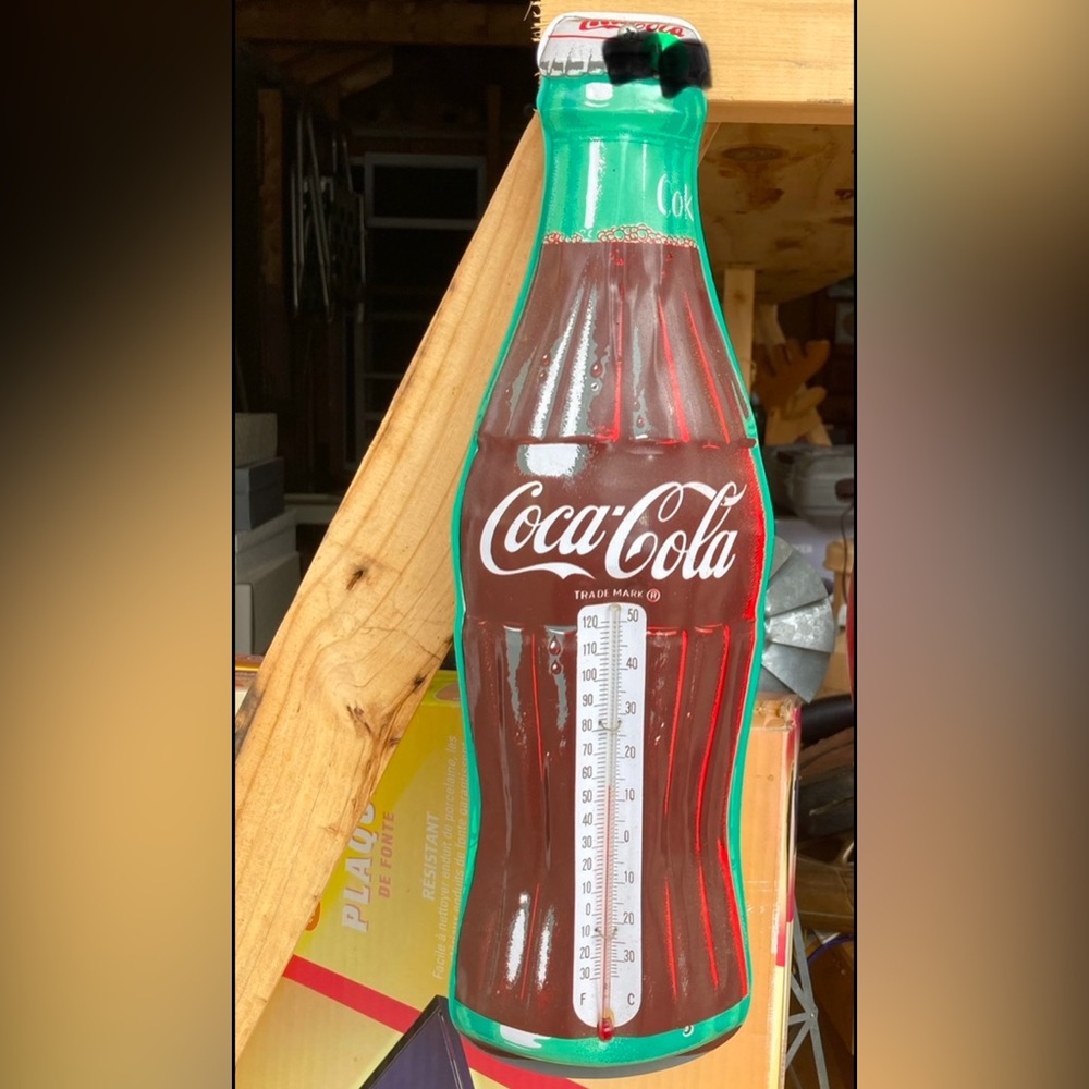 Vintage Coca-Cola Bottle Thermometer